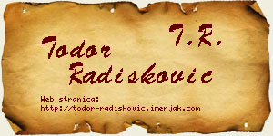 Todor Radišković vizit kartica